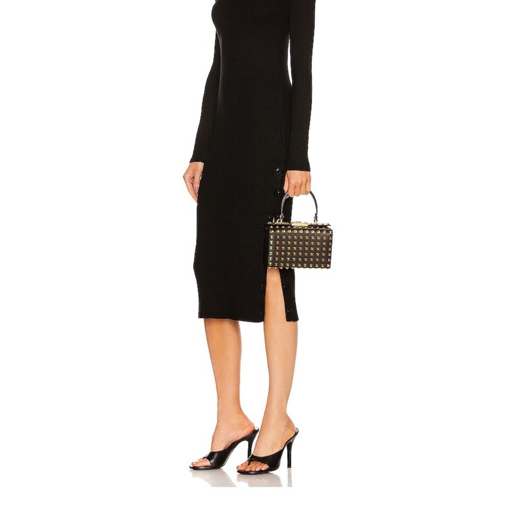 Valentino Black Mini Bag with Gold Studs